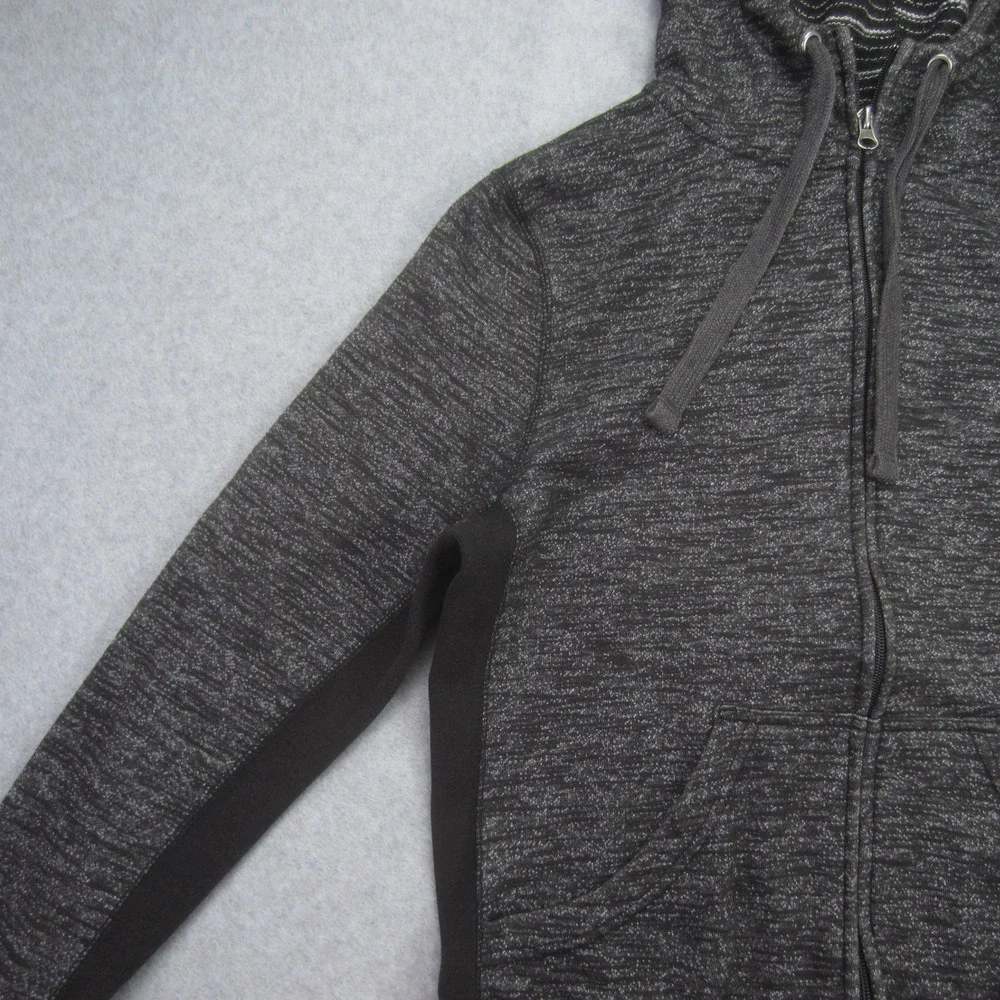 Kimes Ranch Jacket Womens Medium Black Space Dye Full Zip Hoodie Horn Logo‎ Slim - Picture 3 of 16